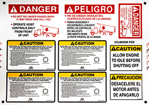 Vehicle Equipment Label Kit - English/Spanish