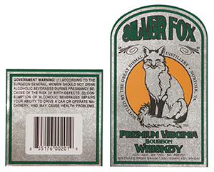 Silver Fox Labels printed on metallic media